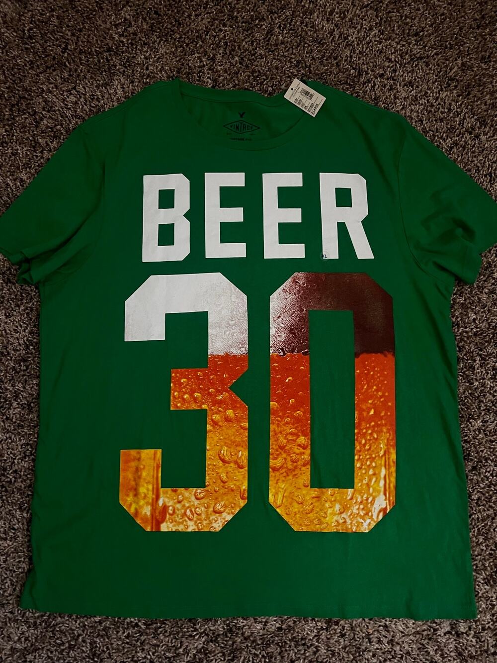American Eagle Outfitters NWT Men's Vintage Fit Green T-Shirt Size XL